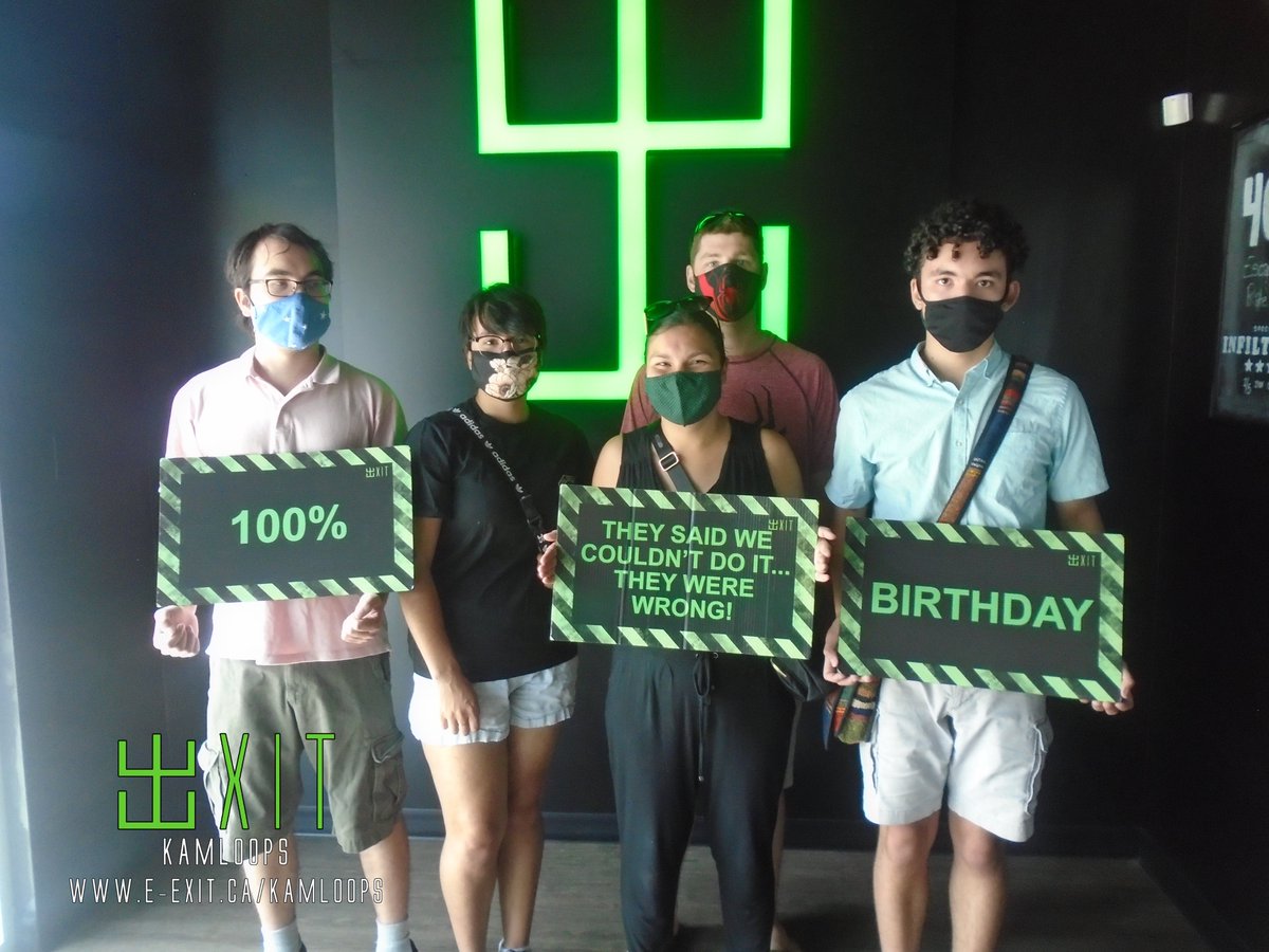 exitkamloops's tweet image. Here’s some of our awesome escapee’s from July 18-24 2021. Many failed and many succeeded! Test your wits today! #ExitKamloops #kamloopsescapegames
facebook.com/media/set/?set…