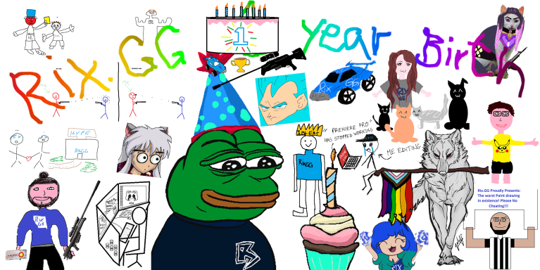 RixGG_'s tweet photo. Today is the 1 year anniversary of https://t.co/I86lnQVwNk! 

We've had an amazing year since launch and we can't thank the community enough for welcoming us with open arms. 💙

Here are a few paint drawings from the staff team 💘 https://t.co/4ZgnUbd5Zp