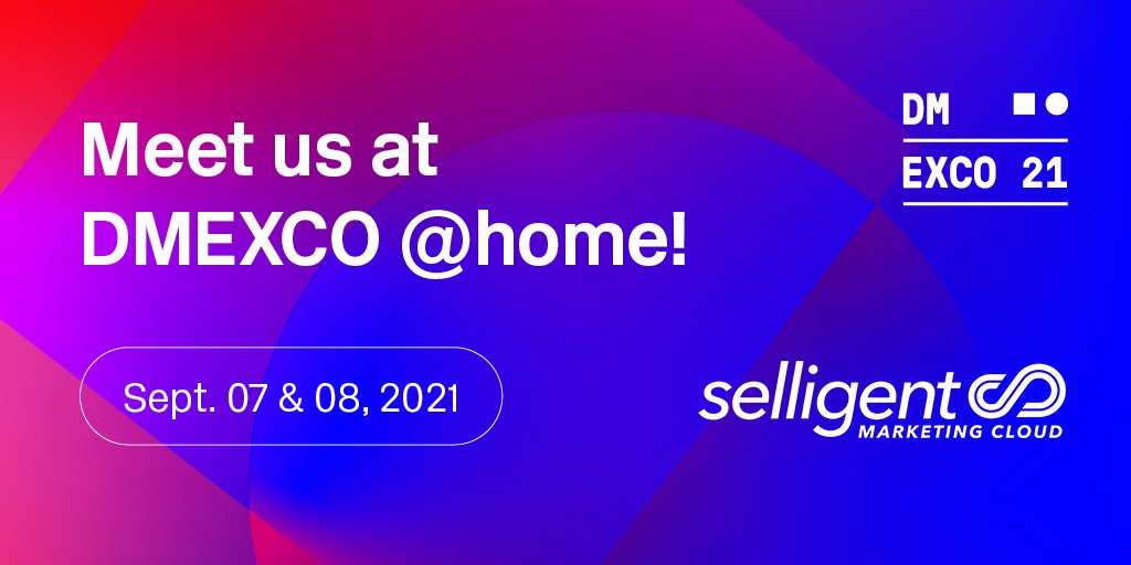 selligentDE's tweet photo. [EVENT 🥇] Kommt ihr zur #DMEXCO21? Wir sind heuer als Gold Partner dabei. Jetzt gleich noch vor dem Urlaub euer Meeting mit unseren Plattformexperten sichern - wir freuen uns auf euch! @dmexco
https://t.co/vjVP7CXSmv https://t.co/d1K9rTKZoN