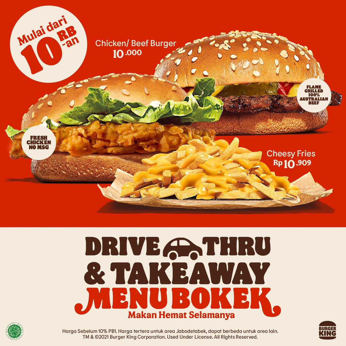 BurgerKing_ID's tweet photo. Ciee yang udah akhir bulan tapi belum gajian ~ 🤪
Nih biar tetep bisa makan UENAAKK dan HUEEMMAAT mending beli menu BokeK di BK pasti pas di kantong pasti OK rasanya ...
Takiss!
#BurgerKingIndonesia
#MenuBokeK https://t.co/p1cSGg9Ryy