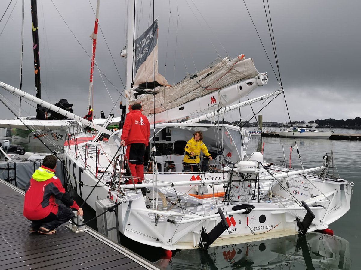 VoileMACSF's tweet photo. Et c’est reparti pour 24h d’entraînement pour le #teammacsf sous le soleil de Lorient ! #allezisa #gofabien https://t.co/DbycZnjgvt