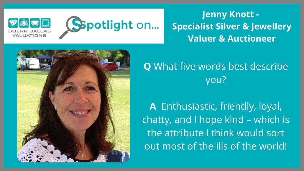 First team spotlight for this week… the lovely Jenny Knott, our Specialist Silver & Jewellery Valuer & Auctioneer!

Read Jenny’s Q&A and video interview, to get to know her better.

Read Q&A here https://t.co/3r9POvNkSQ 
Watch interview here https://t.co/rNfOz2osdH https://t.co/8AxmoFi4LM