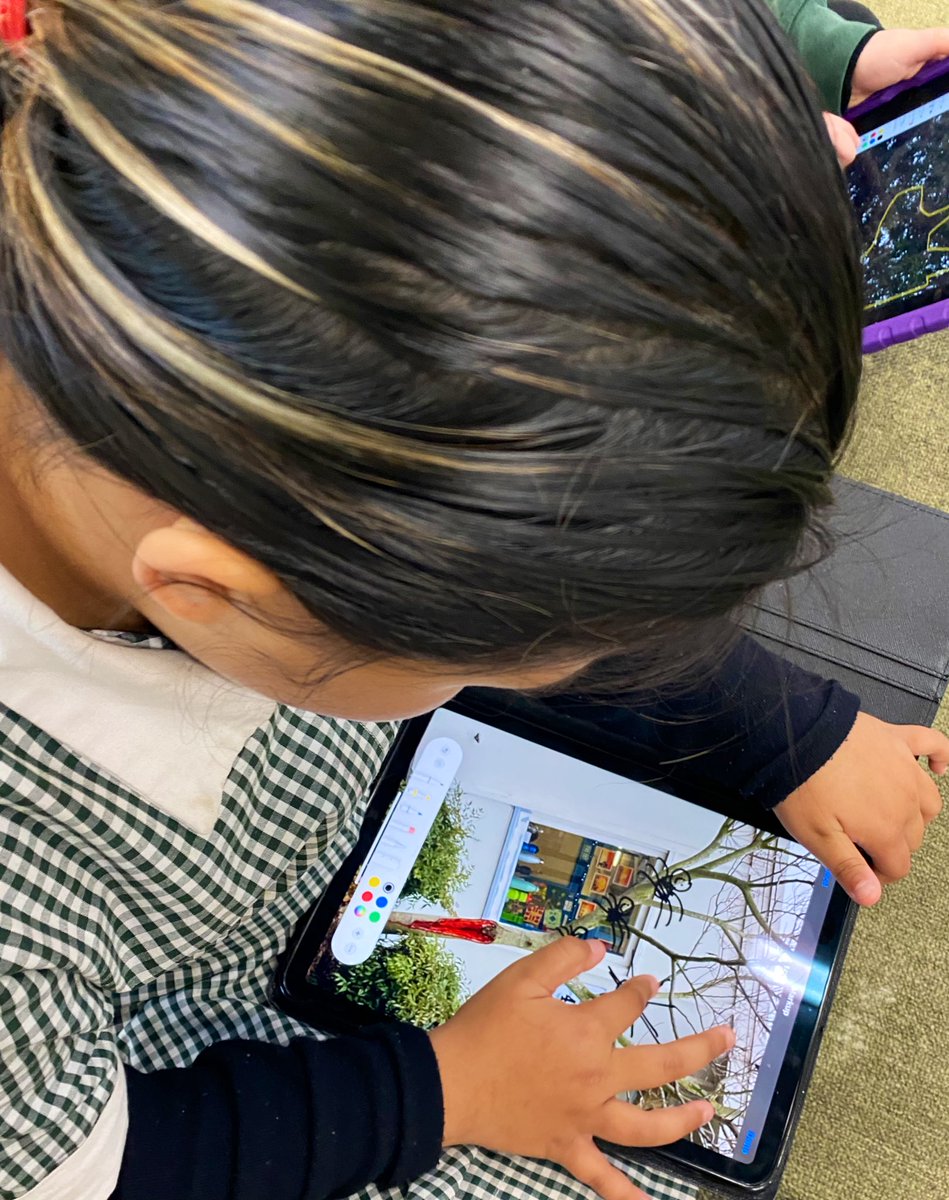 2021Pitau2's tweet photo. During inquiry we explored our whenua kura and took pictures of what we thought are suitable habitats. Using the mark-up tool we drew the animal we think belonged in this environment! #cameraapp #bromleyschoolnz #TamaiCoL #creative #everyonecancreate @AppleEDU https://t.co/PSb2kLv2o8