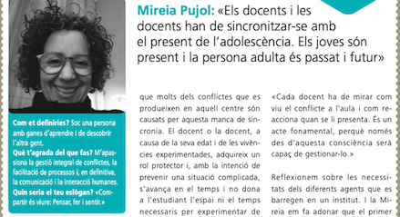 RosaFornerCalpe's tweet photo. A l'@EditorialGrao parlem amb la Mireia Pujol, #mediadora, experta en #pràctiquesrestauratives i sòcia de la cooperativa @EspaiConeix sobre com #prevenirconflictes a qualsevol #centreeducatiu i, en especial, als #instituts. https://t.co/qHJDHRK8Dk #educació #ensenyament https://t.co/6abK3dpwEe