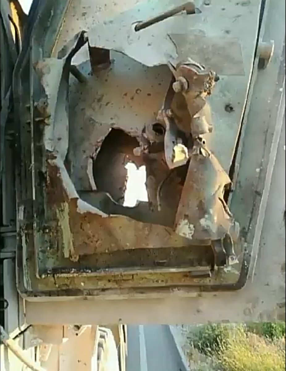 TheDeadDistrict's tweet image. The damaged Turkish Kirpi MRAP. Vehicle was hit by a ATGM in Al-Bab, Syria, 24th July, 2021.
On the attack killed two soldiers and injured two others.
#TurkishArmy #Turkey #PKK #YPG #Syria #Kirpi #MRAP #ATGM
