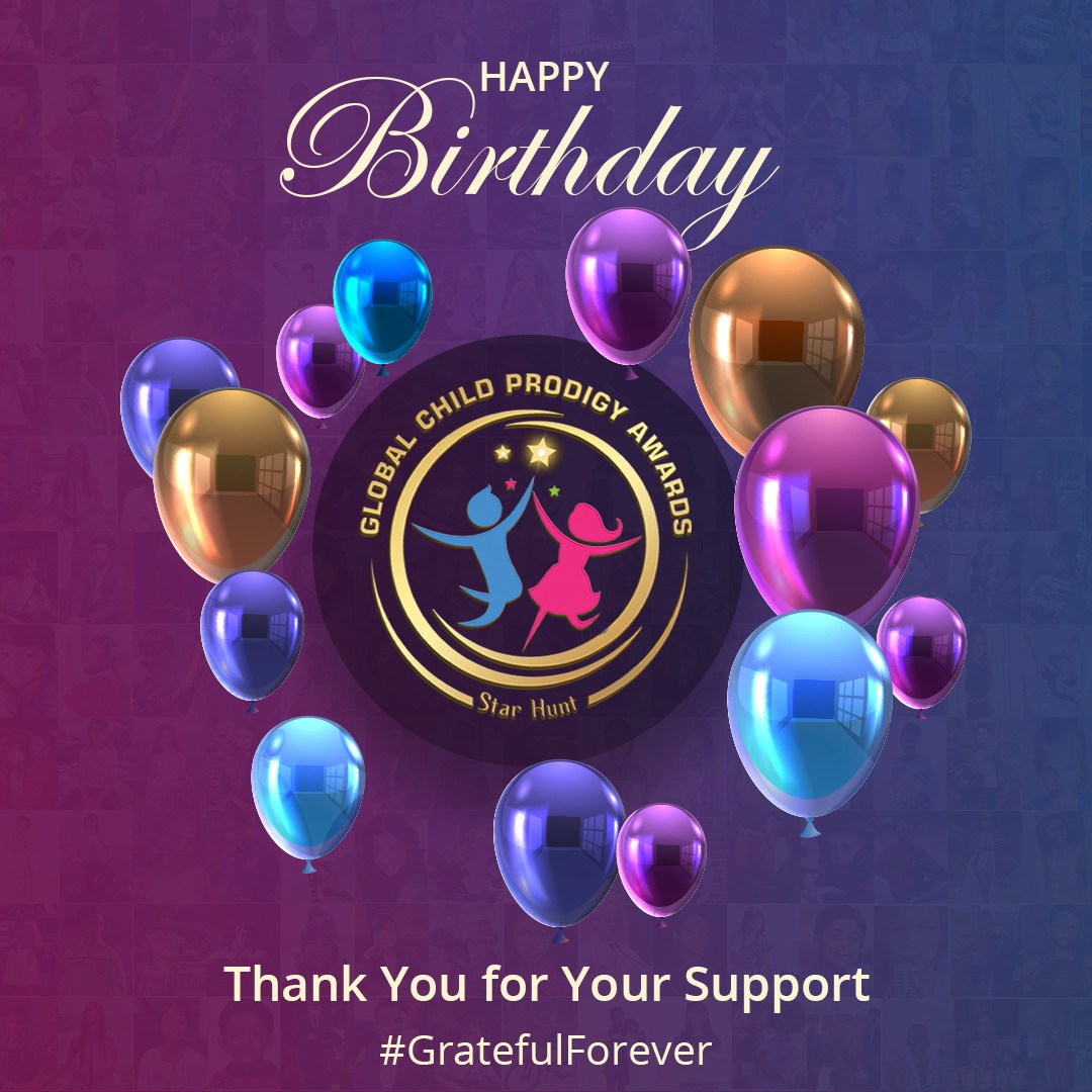 gcpawards's tweet photo. Much Obliged for Your Love &amp; Support ❤. We've turned 4 Today!!

A Big Thanks from Everyone at Team Global Child Prodigy.

#gcpawards #GratefulForever #ThankYou https://t.co/c2anKG7wZy