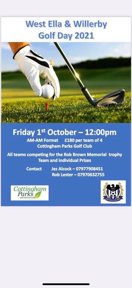 WestElla Golf Day on the 1st October at Cottingham Parks.