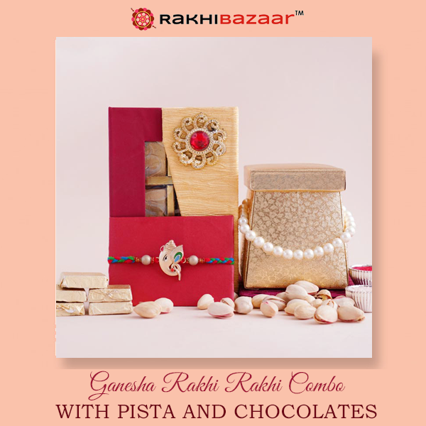 rakhibazaar's tweet photo. Get this loaded Rakhi gift hamper delivered to your brotherโs place on #rakshabandhan from one and only #rakhibazaar!
#sweets, #ganesharakhi, #dryfruits, & #assortedchocolates packed in a designer box makes the best #rakhigift!!
#rakhibazaar #rakhiforbrother https://t.co/1k9CSdhtJr