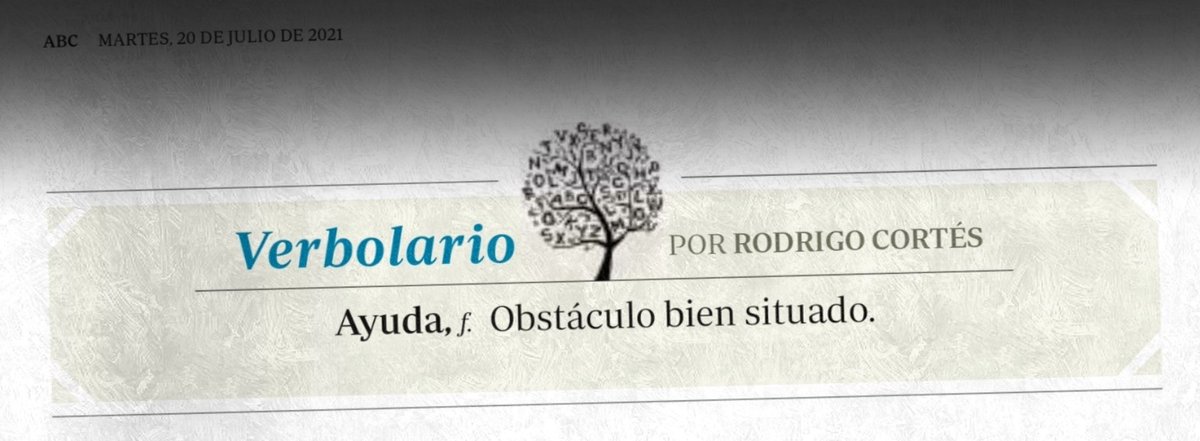 Verbolario's tweet photo. «Ayuda»; 20/julio/2021: voz n° MMCLXVI @rodrigocortes https://t.co/w4AdRpKpxc