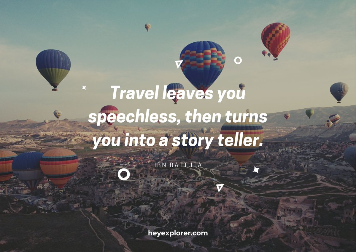 heyexplorer's tweet photo. More travels, more awesome stories ❤️
#HeyExplorer #TravelQuote https://t.co/QNUVOWbmg4