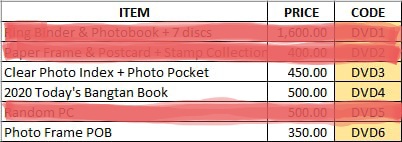 #HaengboxPHGO ph go

BTS Memories of 2020 DVD Tingi - BATCH 2

✅photo index + photo pocket
✅2020 bangtan book
✅photo frame POB

- DOP: 50% July 30 | 50% Aug. 30
- ETA: Normal
- Release date: Aug. 3

Reply mine + code