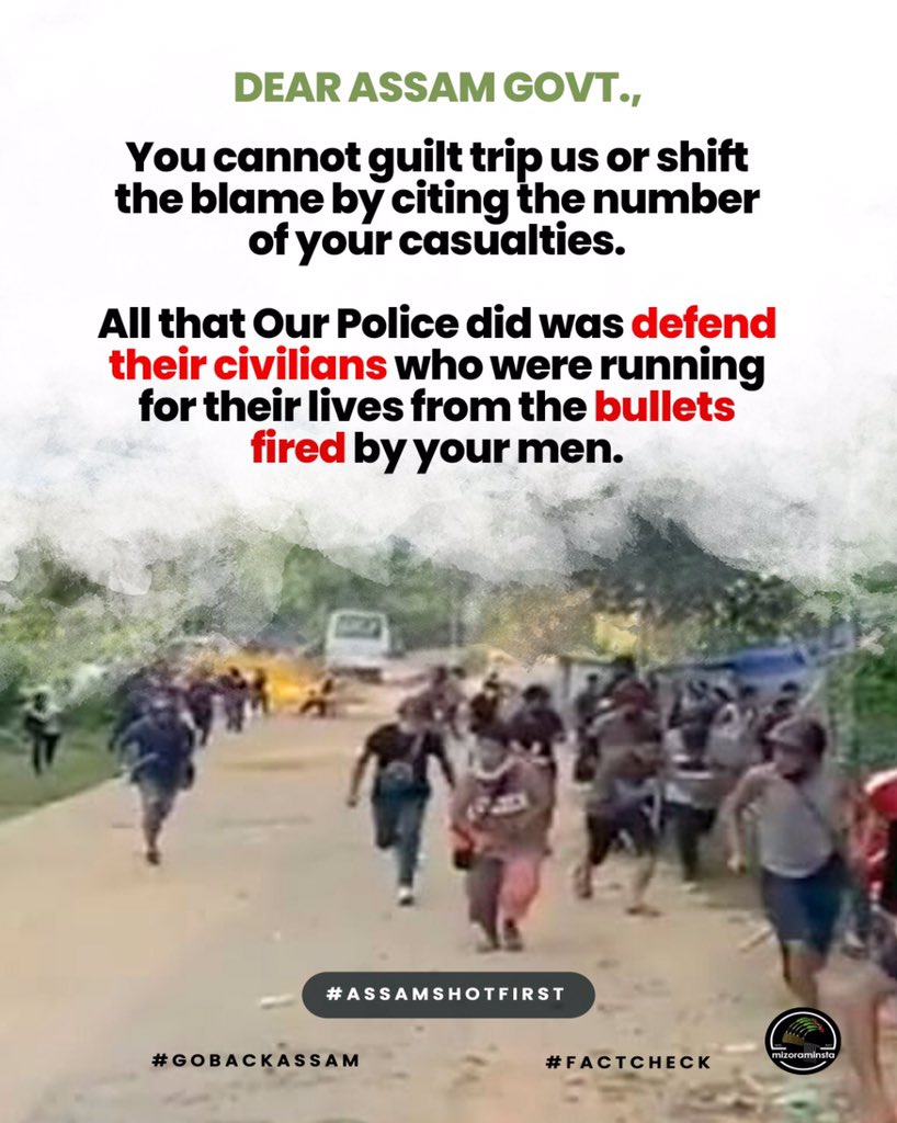 Assam Sorkar,

Nunna chan in neih zat sawi chiam khan thiamloh min chantir dawnlo.

In police ten khawtual mite an rawn kap a, anni chhan nan kan police te khan an tih tur dik tak an rawn ti mai zawk a ni e.

#assamshotfirst #gobackassam #factcheck #assam #mizoram