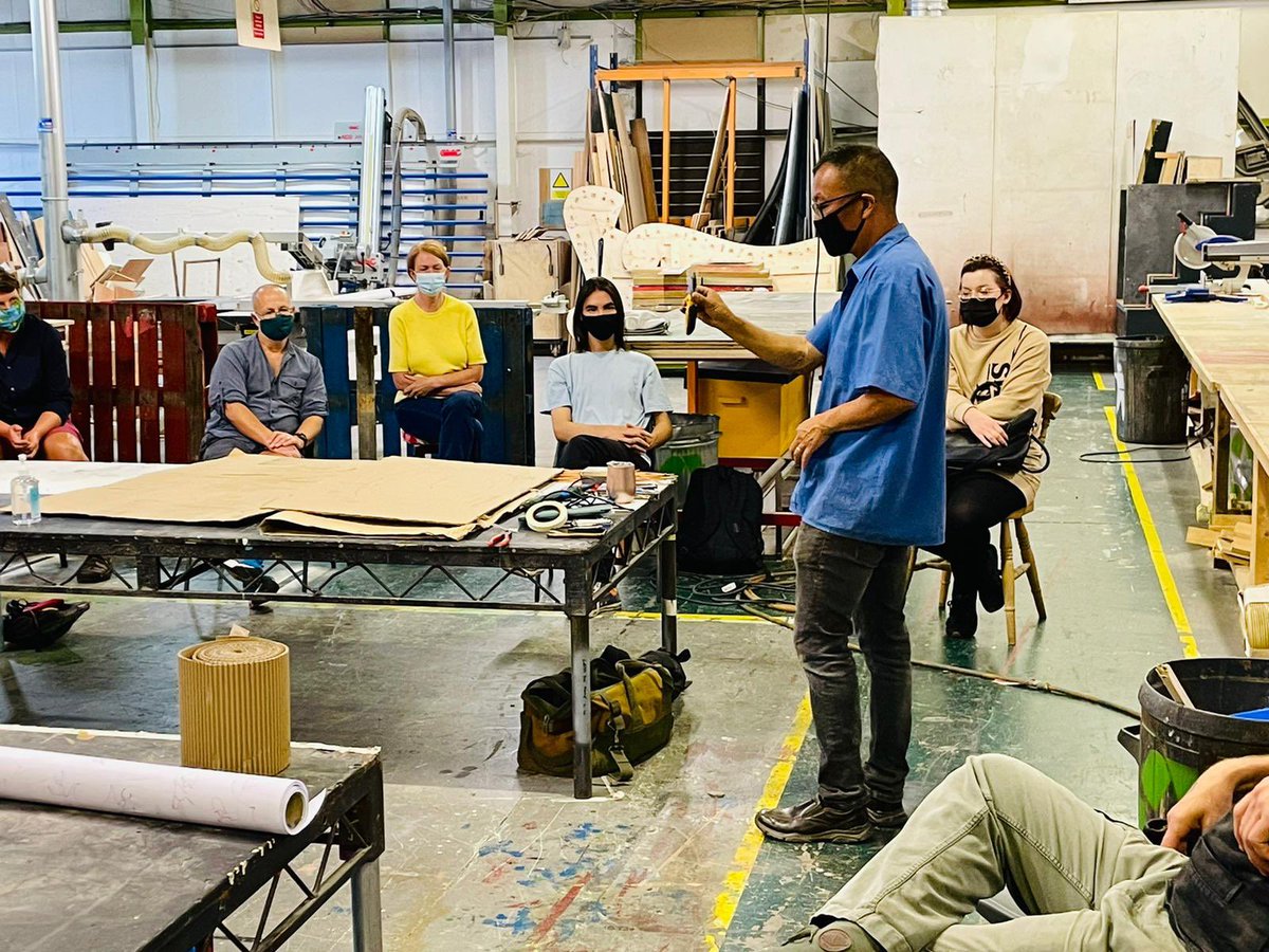 MovingPartsArts's tweet photo. The build for #TyneRising has begun! Andrew Kim of @ThingumaTheatre is leading a talented team of local artists along with our fantastic volunteers to create the spectacle. A HUGE thank you to @northernstage for allowing us to use their incredible workshop to make it possible! https://t.co/xLzhox86UU