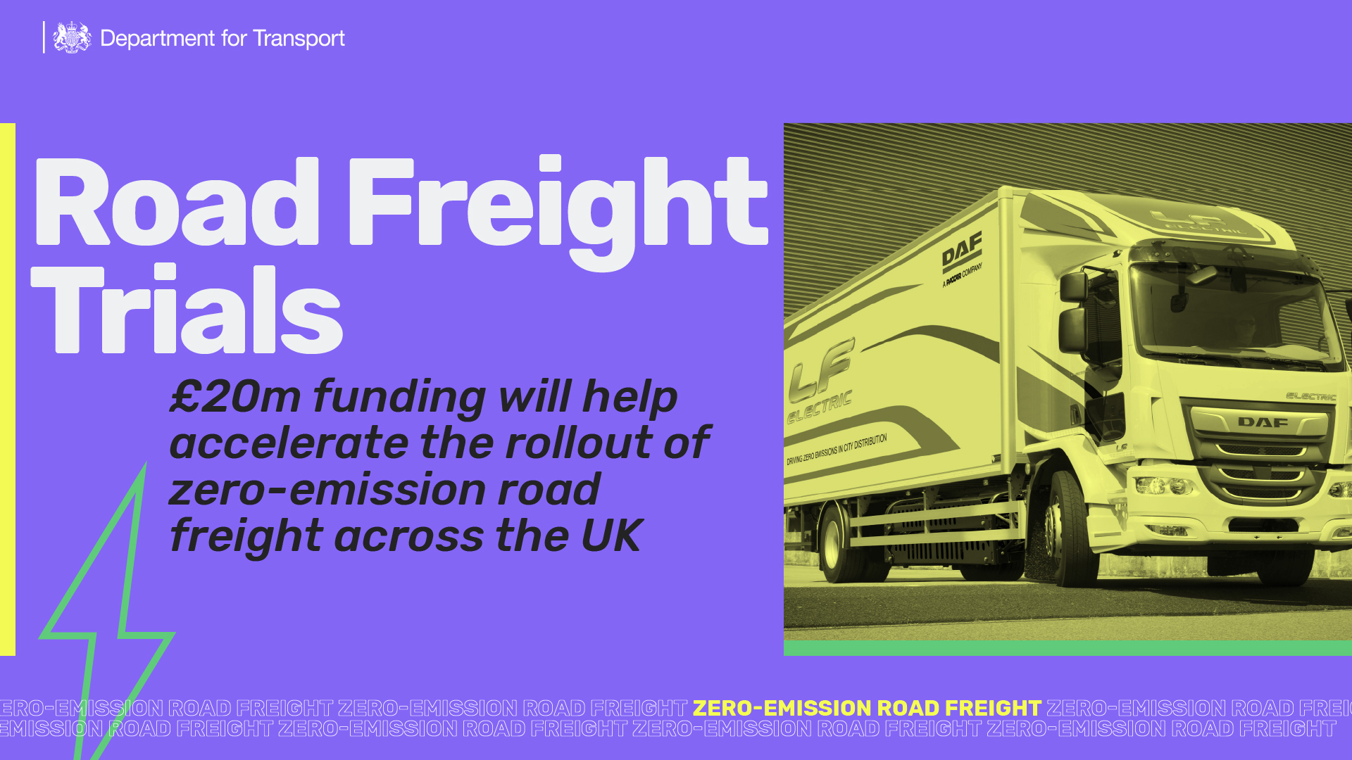 Department for Transport on Twitter "We're helping road freight go 