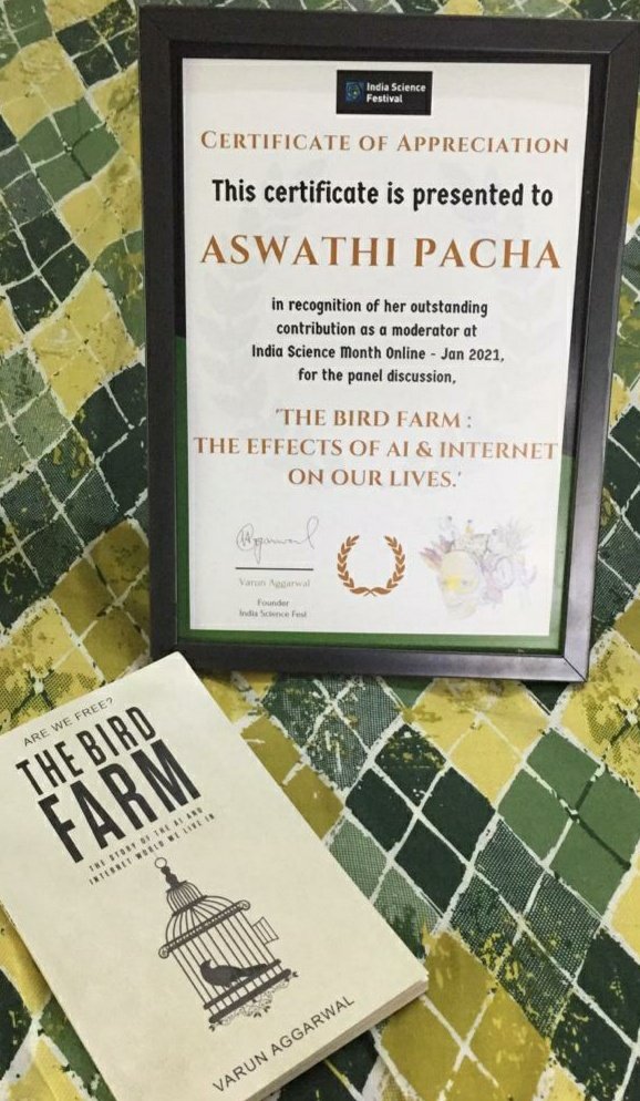 AswathiPacha's tweet photo. Thank you @ScienceFest :) https://t.co/BG5DHWvOWs
