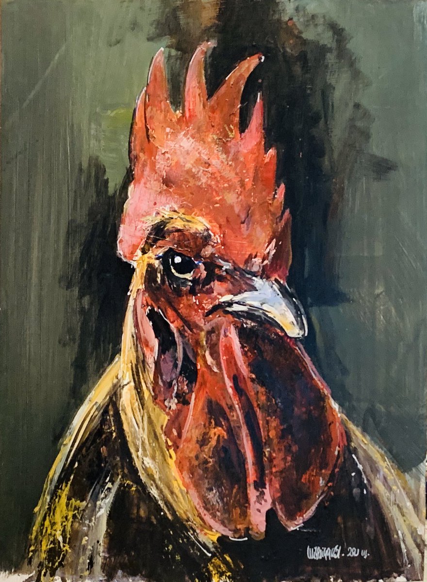 lluisPuiggros's tweet photo. El rei del galliner .
The king of the henhouse.
Un gall amb Cresta..
Acrylic on panel .
#lluispuiggros #art #contemporaryart #contemporarypainting #painter #painting #figurativeart #figurative #acrylicpainting #gall #gallo #crestavermella #animal #rooster #bestia #galliner #elrei https://t.co/jG125Vdm7E