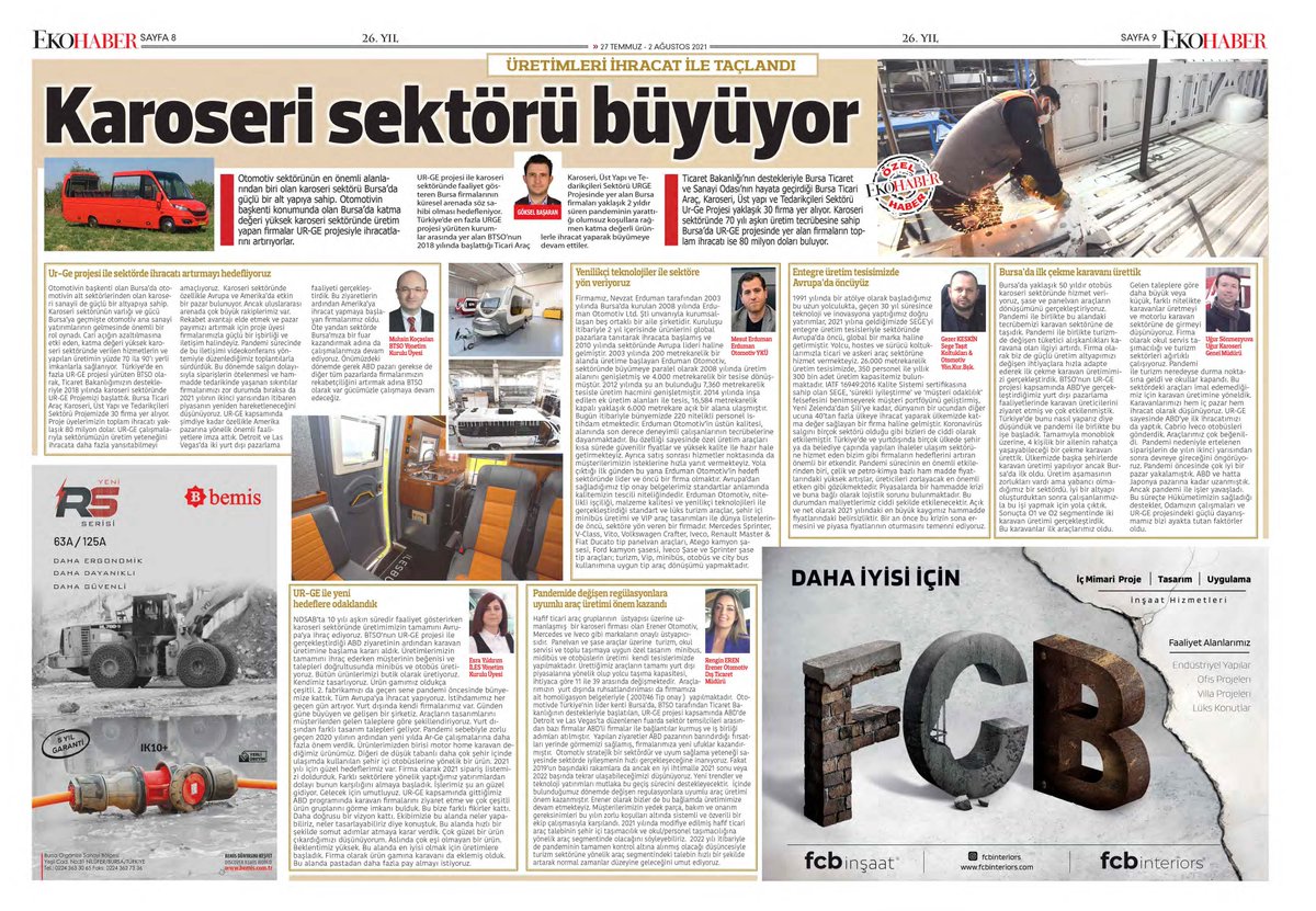 Karoseri üretimini ihracatla taçlandırdı
ekohaber.com.tr/inceleme/karos…
<a href="/SEGESEAT/">SEGE TAŞIT KOLTUKLARI SAN. ve TİC. A.Ş.</a> <a href="/IlesbusCoach/">IlesBus Minibus & Midibus Builder</a> @dizaynerener #erdumanotomotiv <a href="/RENGINERENN/">RENGİN EREN</a> <a href="/BursaTSO/">BTSO</a> <a href="/BTSOekonomi/">BTSO Ekonomi</a> <a href="/muhsinkocaslan/">Muhsin KOÇASLAN</a>