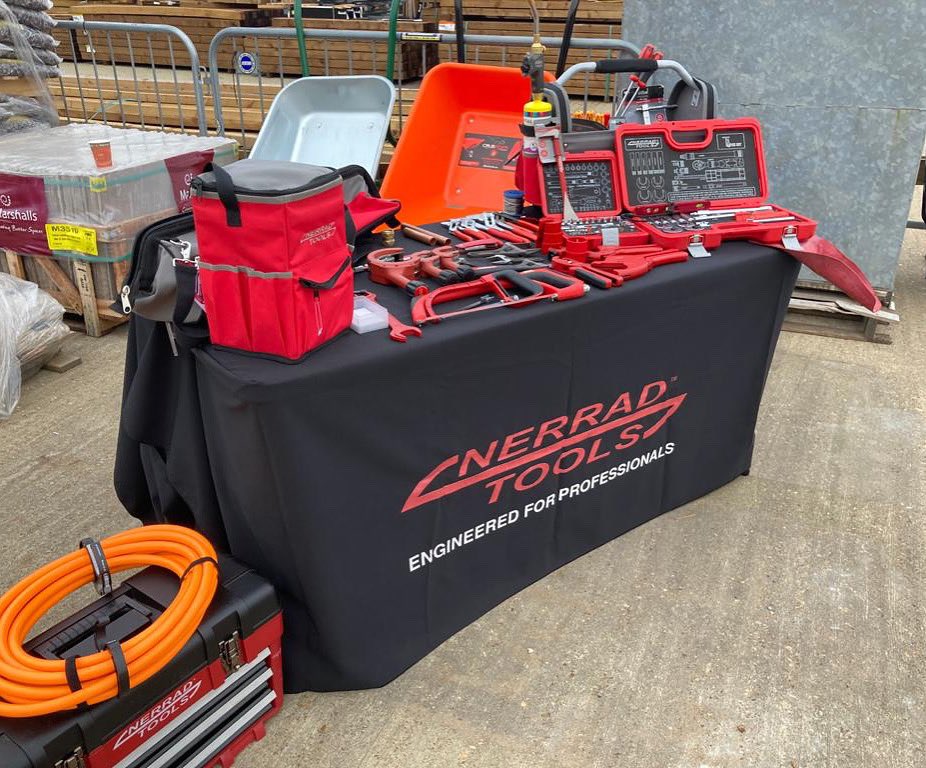 Nerrad_Tools's tweet photo. All set up for Trade morning at Jewsons in Dereham. Adam Massey is on hand to demonstrate our products and answer any questions you may have. #nerradtools #engineeredforprofessionals #jewsons #tools #plumbingandheating https://t.co/7w8symXUTq