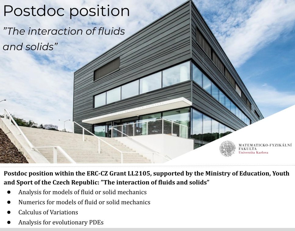 researchjobs_cz's tweet photo. #Postdoc #position at @matfyz available!

Read more at: https://t.co/N6UCiHkrbQ

#jobs #postdocjob #PDEs #numericalModels #solidMechanics #calculusOfVariations 
#Prague #CzechRepublic

CC: @czexpats @ukforumcz @UniKarlova https://t.co/F1clkZ8bKP
