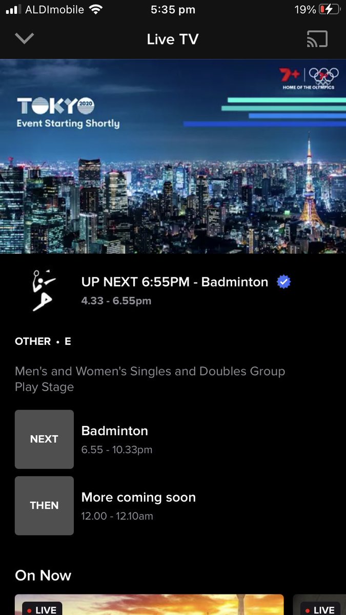 NapGamesTV's tweet photo. @7plus what is up with these times? Tuning in an hour late only for the event not to have started yet 🙄 https://t.co/Vi4StriDOx