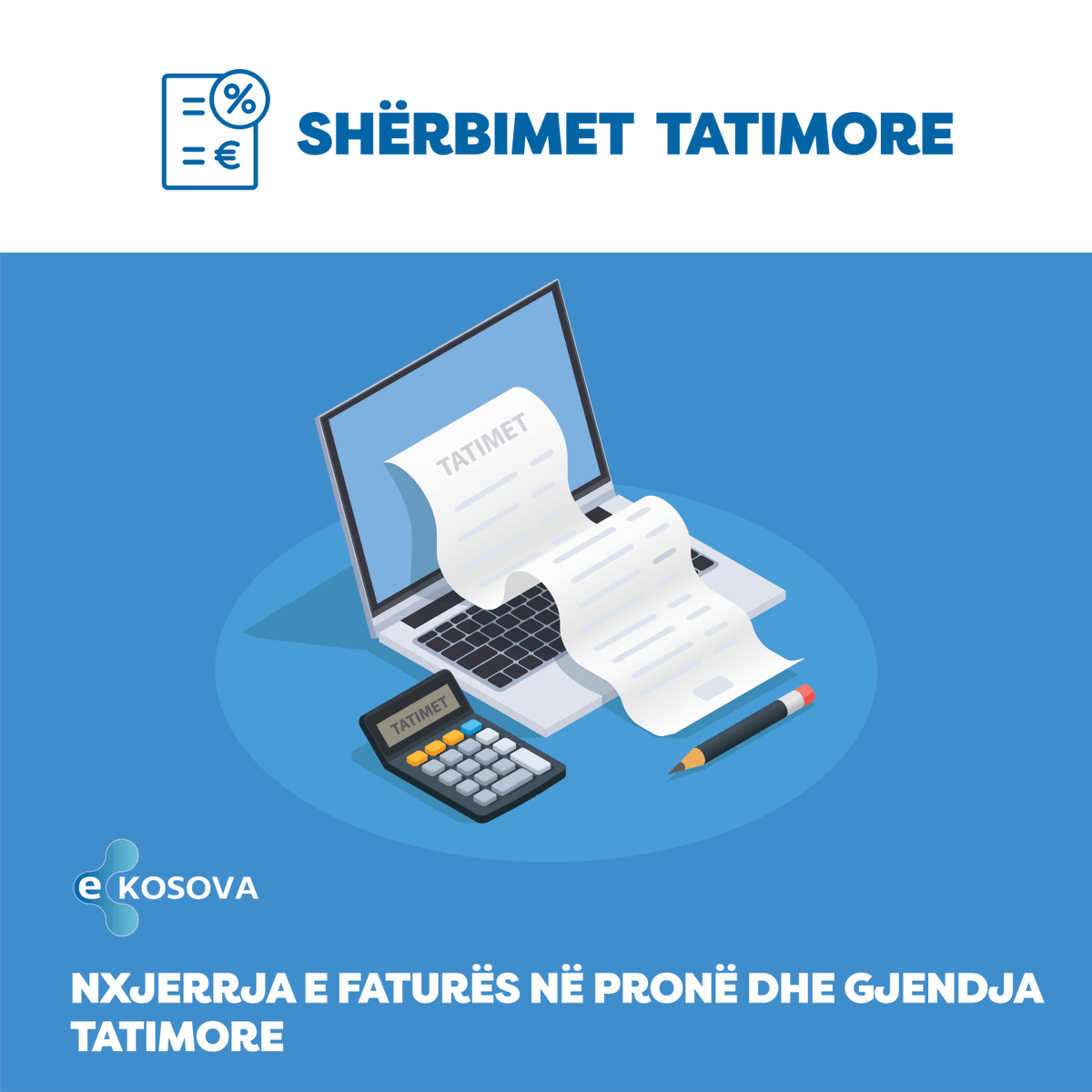 eKosovaplatform's tweet photo. 🟡Qytetarë të nderuar, #shërbimet: 
Fatura e tatimit të pronës individuale
Fatura e tatimit të pronës për persona të tjerë dhe
Fatura e tatimit të pronës së biznesit
janë për ju, e gjitha kjo falë #eKosova 👍🏻https://t.co/ySLKcSHnVm #sherbimeelektronike 👩🏻‍💻#tatimineprone #fatura https://t.co/kkvn6dAKSU