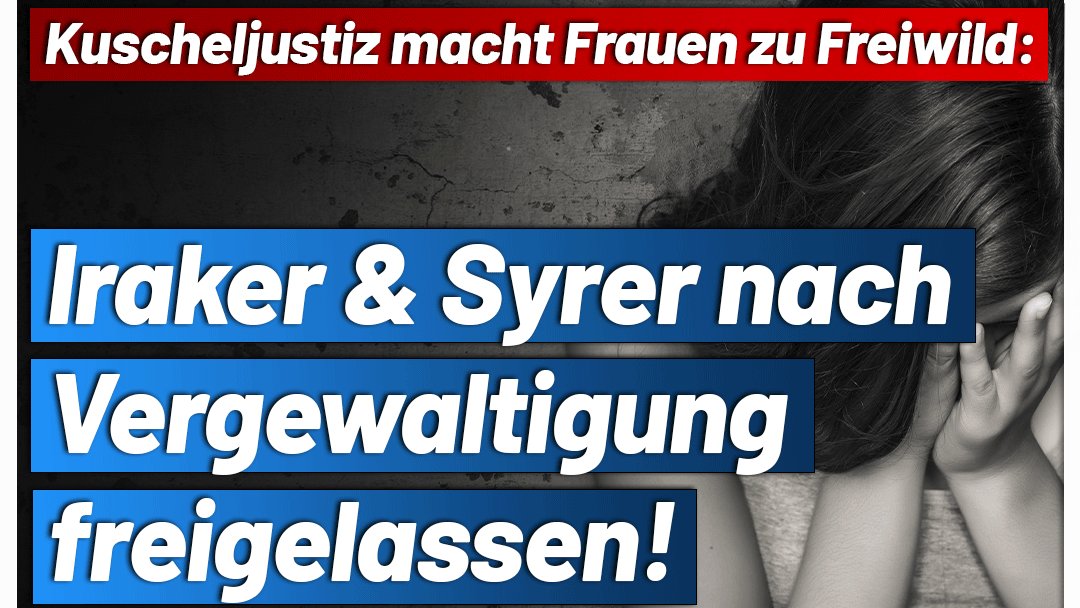 2 Syrer &amp; 1 Iraker haben mutmaßlich eine junge Frau (18) in #Leer vergewaltigt und mehrere Stunden barbarisch gequält; das Opfer ist in sehr schlechter psychischer Verfassung.
Unvorstellbar: Das Trio wurde gegen Auflagen wieder auf freien Fuß gesetzt!
➡️ facebook.com/M.Harder.Kuehn…