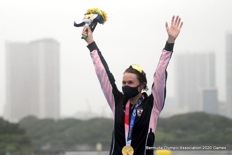 BernewsSports's tweet photo. Good morning #Bermuda -- aka the smallest nation in the world to ever win a Gold Medal at the Summer Olympics -- another set of photos, thanks to the BOA, of Flora's historic Gold Medal win at the Olympics! | More: https://t.co/vIR8HqldwI https://t.co/wZEPWqFGMH