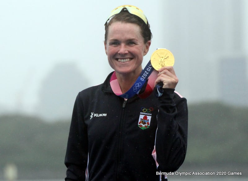 BernewsSports's tweet photo. Good morning #Bermuda -- aka the smallest nation in the world to ever win a Gold Medal at the Summer Olympics -- another set of photos, thanks to the BOA, of Flora's historic Gold Medal win at the Olympics! | More: https://t.co/vIR8HqldwI https://t.co/wZEPWqFGMH