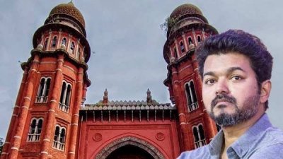 Oneindia's tweet photo. #Madras High Court on Tuesday stayed the operation of a critical order passed by a single judge recently while dismissing a 2012 writ petition filed by the actor #ThalapathyVijay, seeking entry tax exemption for his #RollsRoyce Ghost car that was imported from #England. https://t.co/EAKq3fLUft