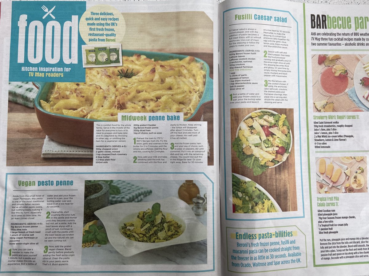 Did you see three delicious recipes featuring our fresh, frozen pasta, which can be ready in 30 seconds, in The Sun newspaper this weekend? 

Take a look at the piece here to try the dishes out for yourself! Thanks <a href="/SunTVMagazine/">TVmag</a> <a href="/TheSunTVMagEd/">Steve Corbett</a> for featuring us.