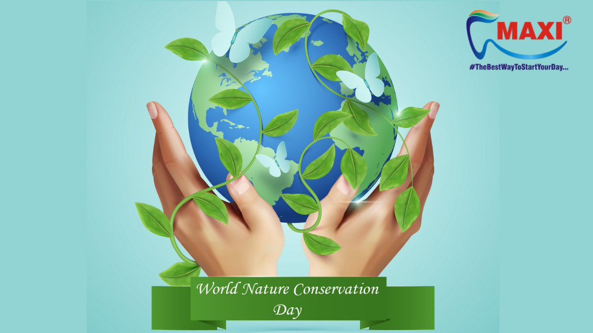 maxioralcare's tweet photo. "The EARTH is what we all have in common, so let's nurture our nature for a better tomorrow"
WORLD NATURE CONSERVATION DAY.
.
.
#thebestwaytostartyourday #worldnatureconservationday #natureislife  #maxioralcare #ConserveNature #natureconservationday #savetheplanet #socialsamosa https://t.co/tLPr0sCDYi