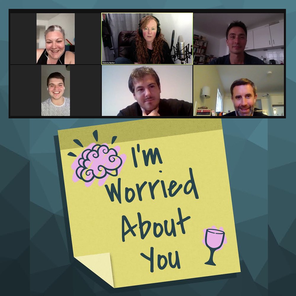 AboutYouIWorry's tweet photo. We had so much fun recording with some of the @XXSComDons ahead of their upcoming @CamdenFringe shows. Thanks to @dr_vjbarker @PeterHoffer @DaveLaydeActor and @SBiltonComedy 🤩 Keep your eyes peeled and podcast app notifications on - episode out soon! #CamdenFringe https://t.co/viduytP2SQ