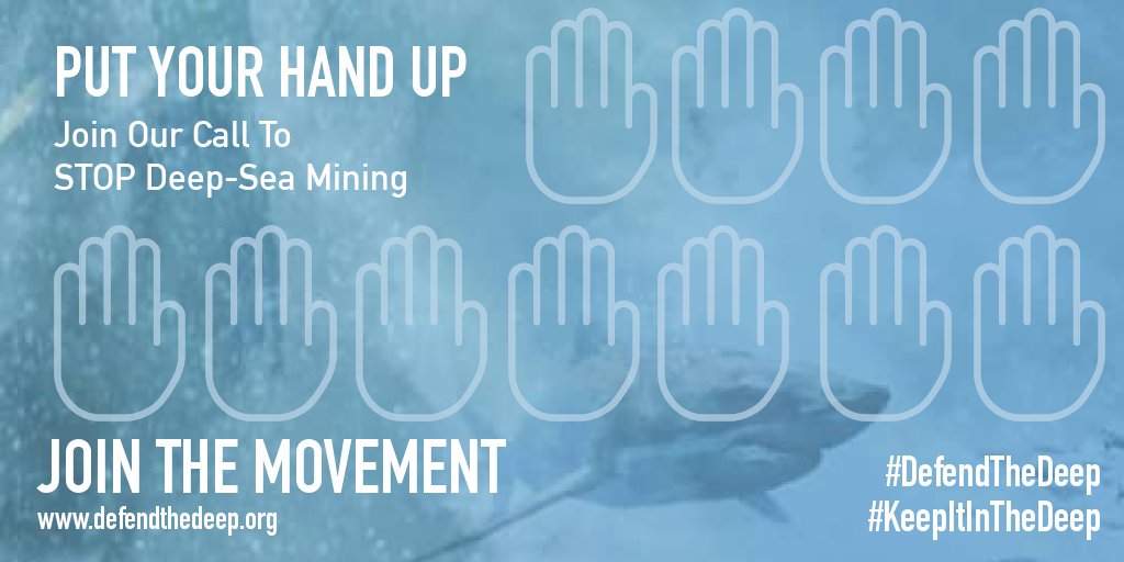 Bluemarinef's tweet image. Put up your hand ✋ to safeguard the health of our ocean and call on companies to #KeepItInTheDeep. Destructive #DeepSeaMining isn&apos;t worth the many risks it poses to people and our planet. defendthedeep.org #DefendTheDeep #DeepTrouble