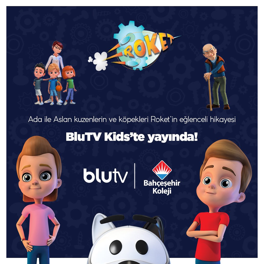 🔔 Bahçeşehir Kolejinin katkılarıyla hazırlanan; yeteneklerini birleştirerek, buluşları ile tüm sorunların üstesinden gelen Ada ile Aslan kuzenlerin eğlenceli hikayesi “Roket” @BluTV Kids’te yayında! 👧🏻👦🏼🎬🚀