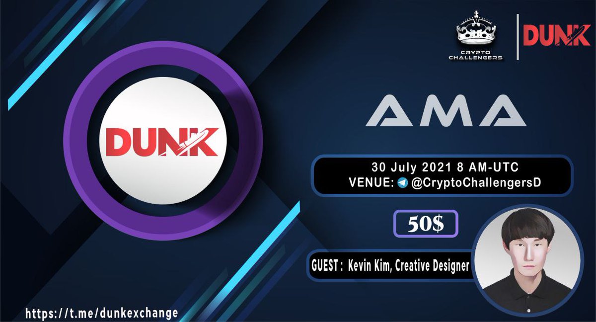 📣We are glad to announce our next #AMA with Crypto Challengers on the 30TH July @ 8 AM UTC

To learn more check out our Telegram channel link from our Twitter Bio 👇