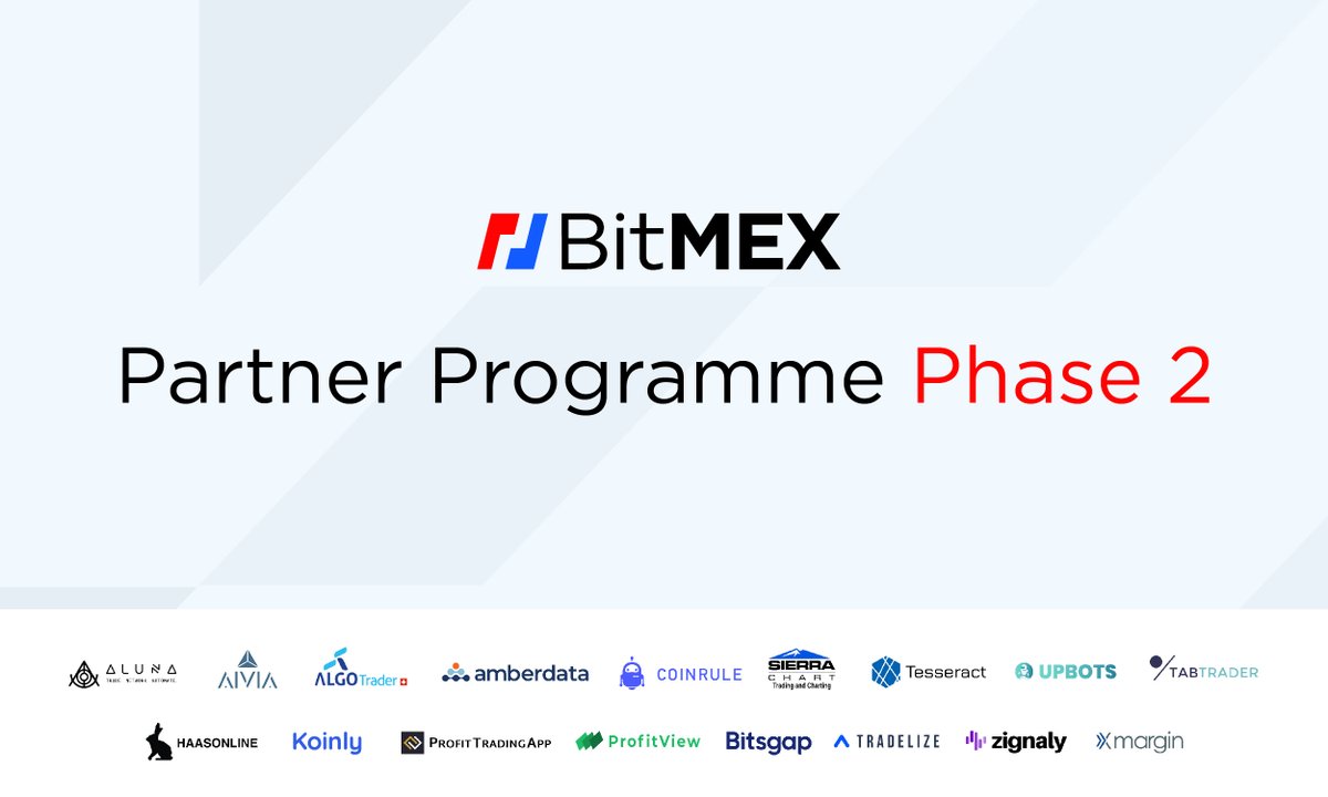 BitMEX's tweet image. Today, we are thrilled to announce phase two of the BitMEX Partner Programme with the addition of 17 new firms into the BitMEX ecosystem. Read more here: bit.ly/3l8dZF0