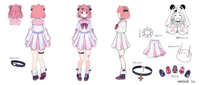 【ご報告】
こちら笹木咲ちゃんの3面図です!有り難いことに運営さんから掲載許可を頂きましたので、是非共有させていただきたいと思います☺️   #笹木咲3周年 