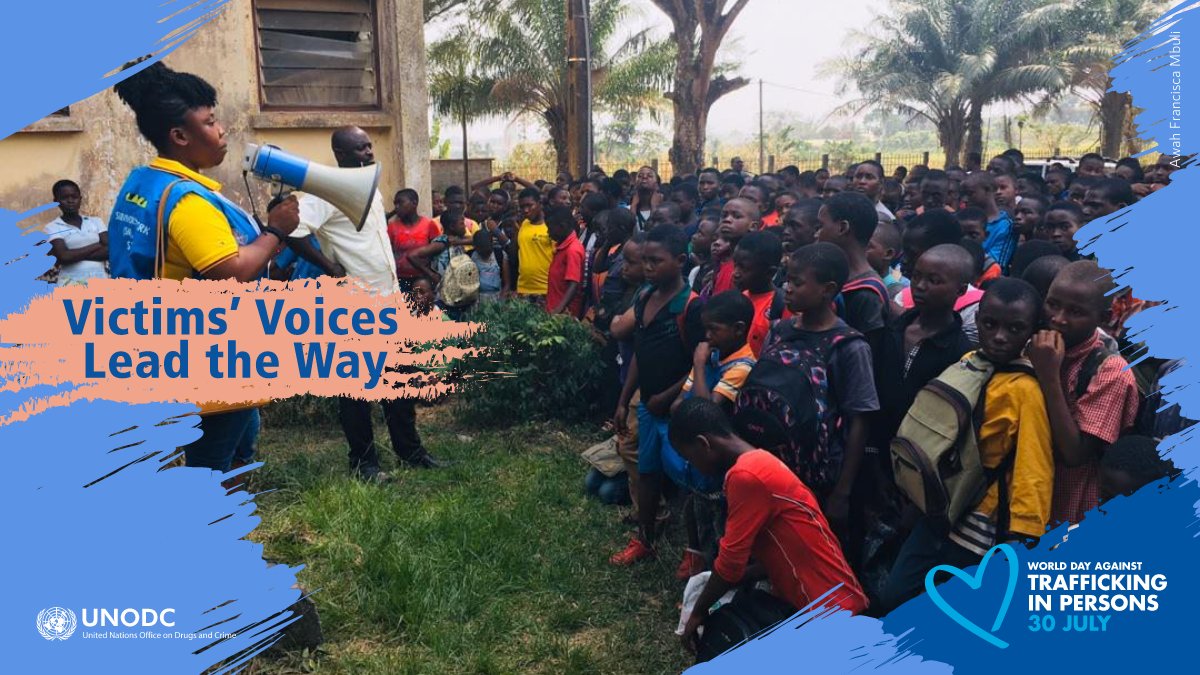 UNODC_ROSAF's tweet photo. Today, the World Day Against Trafficking in Persons we applaud 👏 the courageous work of survivors to
- raise awareness and prevent this crime by sharing their personal stories
- support criminal justice authorities to bring perpetrators to justice
#WorldTIPDay @UNODC_HTMSS https://t.co/5Ybwtst8Gk