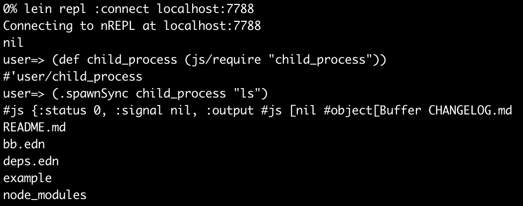 KimmoKoskinen's tweet photo. @borkdude Now able to do js/require as well #clojure #clojurescript #nrepl #nodejs https://t.co/8YnrRAFgkg