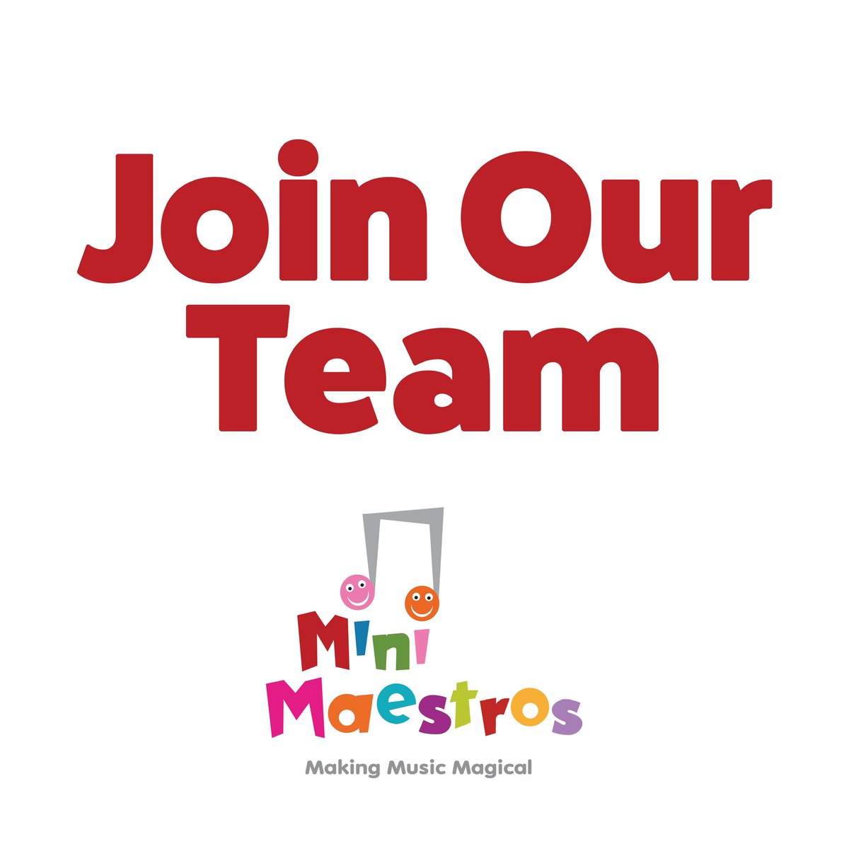 Mini Maestros is looking for a new class leader to come on board and join our team in Wakefield from September. This role is perfect for someone wanting to earn a little extra money while their little one’s are at School. Email jo@minimaestro.co.uk for more details.