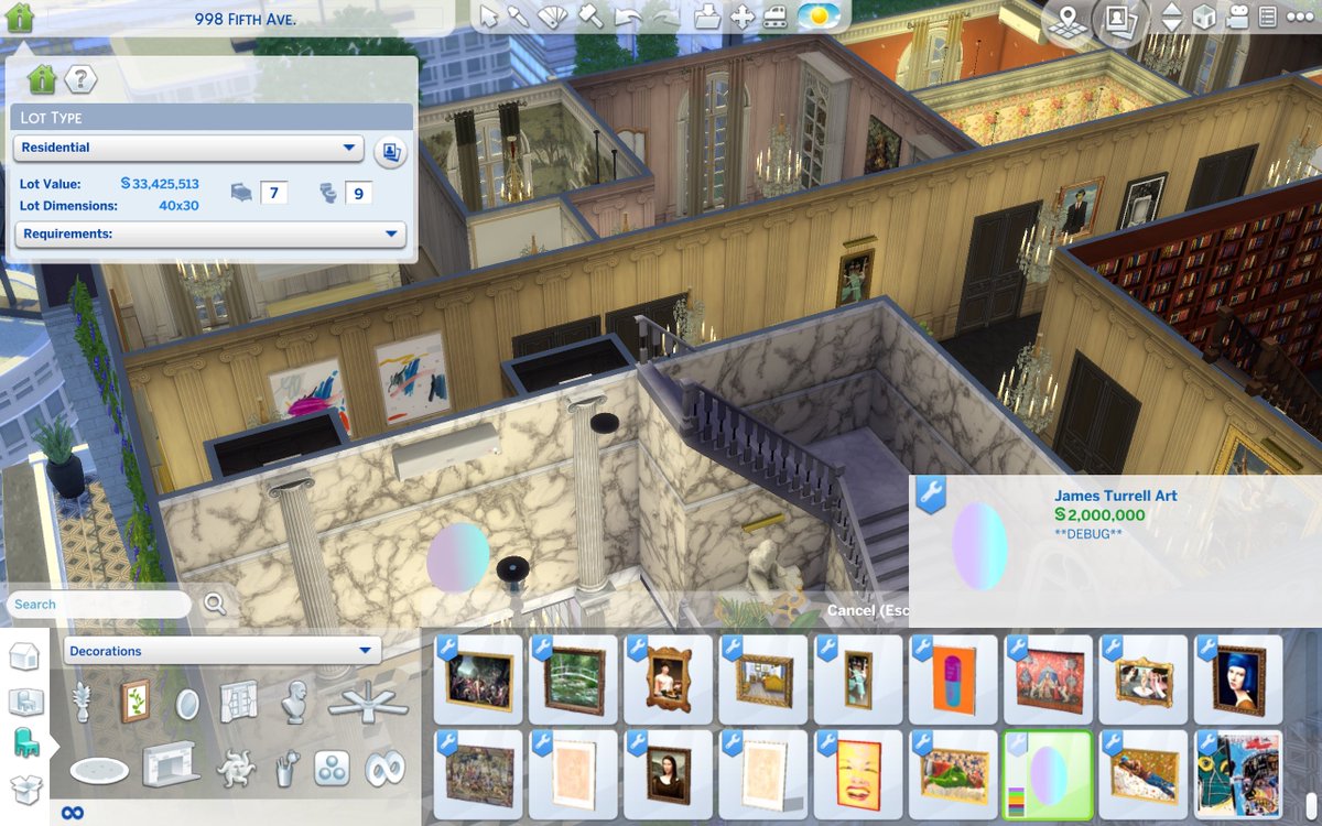 BluthIndustries's tweet photo. In LOVE with this art by #simwearsprada !! These Basquiat paintings help set the tone for this billionaire penthouse with tons of CC by the usual #heyharrie #felixandre . still one more floor to finish. #ShowUsYourBuilds #simmersdigest #ts4 #richsims #bluthindustries https://t.co/q4GUzGvagp