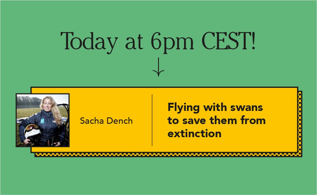 ➡️ Ask Sacha Dench anything! Join us today for the last #Fixingthefuture: Nature talk. Open this link to watch free at 5pm BST/6pm CEST ►zoom.us/j/99486423319?…