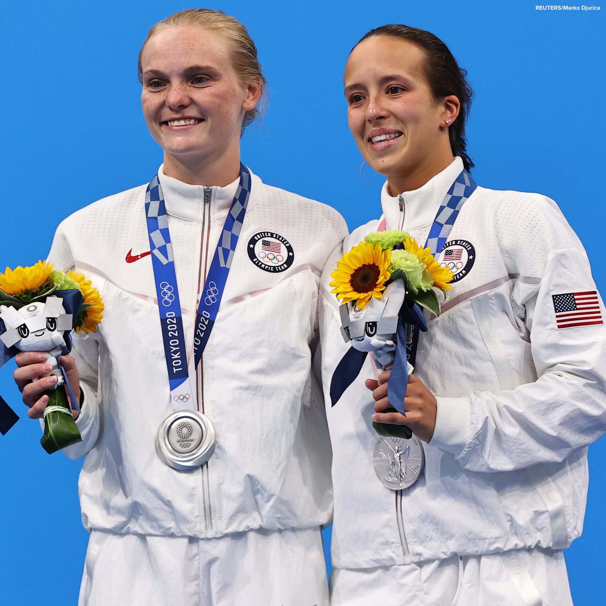 Abc News On Twitter Jessica Parratto And Delaney Schnell Of The U S Took Silver In The Women S 10 Meter Synchronized Platform Diving At Tokyo2020 Just Their Second Competition As A Pair Https T Co Insk9ceuhe
