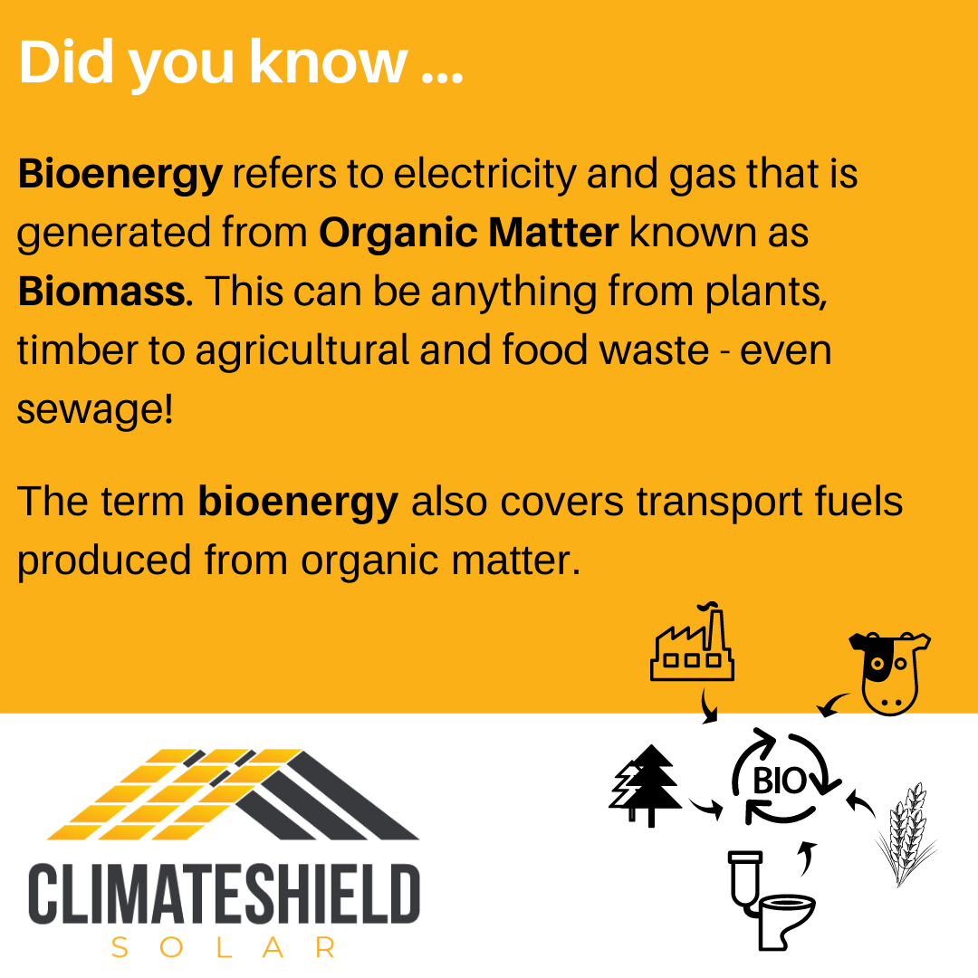 CsSolarco's tweet photo. Did you know .... #Bioenergy refers to #electricity and #gas that is generated from #OrganicMatter known as #Biomass. This can be anything from #plants, #timber to #agricultural and #FoodWaste - even #sewage! #Organic #AlternativeEnergy #Greenliving #Greenworking #DidYouKnow https://t.co/W5jo9wXeCU