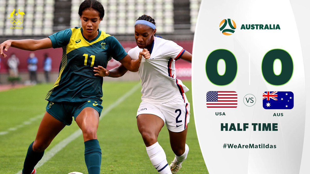 All even at the break

Second 45 minutes coming up on 7mate. 

#USAvAUS #GoAustralia #TokyoTogether