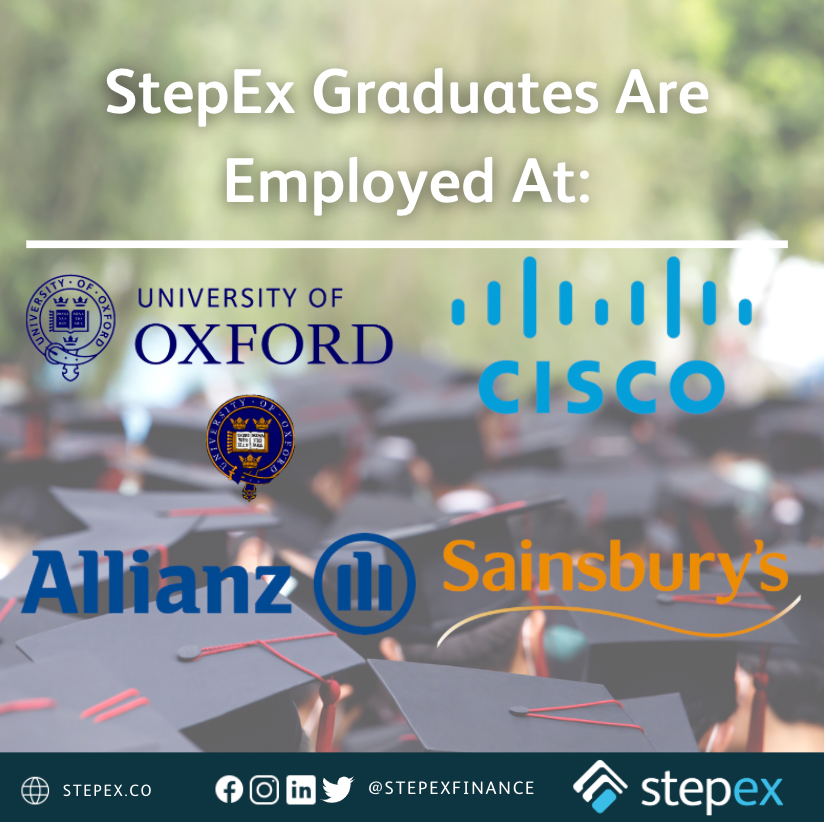 StepEx is pleased to announce that 𝐨𝐮𝐫 𝐠𝐫𝐚𝐝𝐮𝐚𝐭𝐞𝐬 𝐚𝐫𝐞 𝐞𝐦𝐩𝐥𝐨𝐲𝐞𝐝 𝐚𝐭 𝐭𝐡𝐞 𝐧𝐨𝐭𝐚𝐛𝐥𝐞 𝐢𝐧𝐬𝐭𝐢𝐭𝐮𝐭𝐢𝐨𝐧𝐬 such as the University of Oxford, cisco, Allianz, and Sainsbury’s. 

Find out more: info@stepex.co
