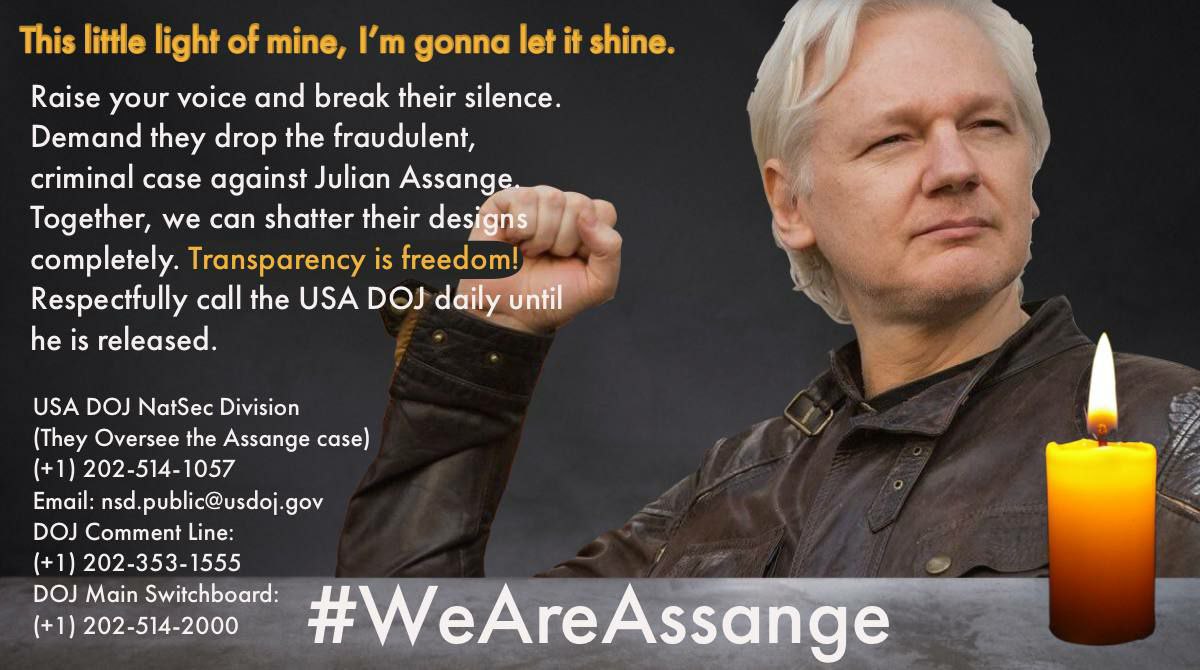 Congress shall make no law abridging the freedom of speech or of the press.

Support all people who bravely stand up for humanity. We must resist mainstream media messaging. 

Switch off the propaganda. 
Switch on humanity! 

#FreeAssange #TruthIsOurPower #GetInvolved