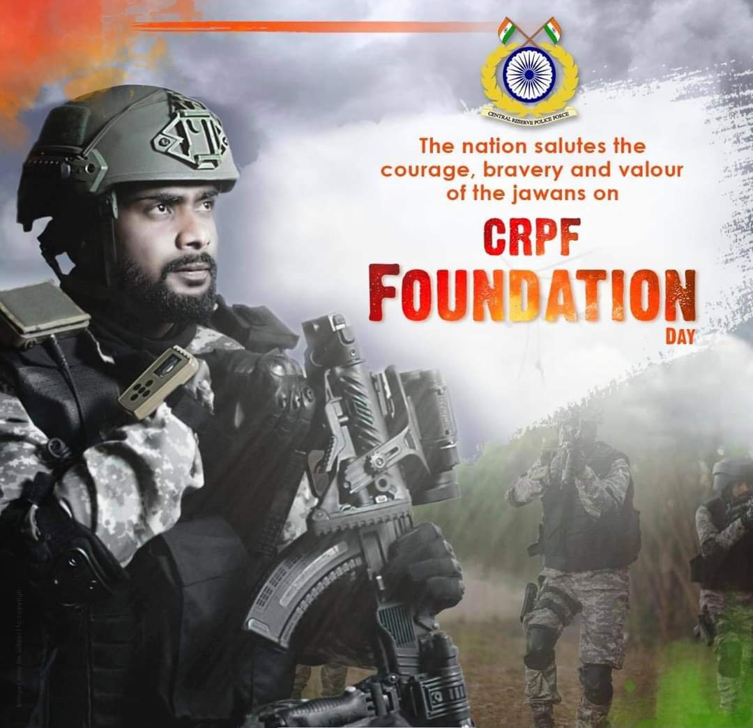 GroupIAMCo's tweet photo. The nation salutes the courage, bravery and valour of the jawans on CRPF Foundation Day. https://t.co/dkzemqCNQI