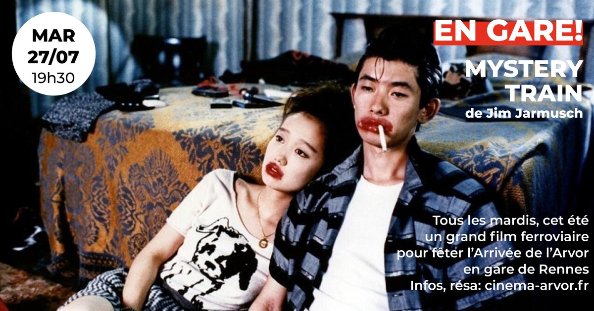 Cinema_ARVOR's tweet photo. 🎬Ce soir au #CinéArvor notre 3ème rendez-vous #EnGare : #Mysterytrain de #JimJarmusch (1989).
🔹Memphis, Tennessee, la ville du king Elvis Presley.
Différentes personnes se croisent, errent, sans jamais vraiment se rencontrer…
#Rennes #Culture https://t.co/u0zl5PnOk3