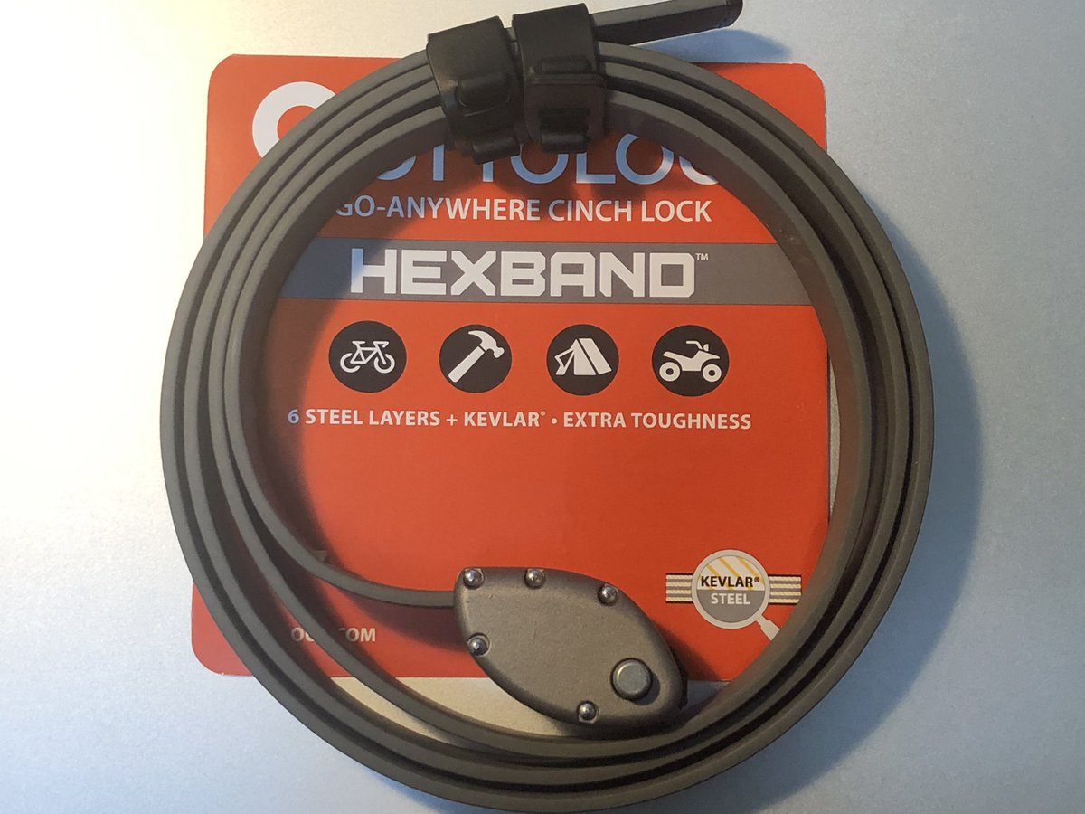ken2go2's tweet photo. OTTOLOCK HEXBAND。
嫁のBROMPTONと2台並べて停めるので、一番長いのにしてみました。
色がグレーしかないのは、残念。
3枚→6枚になってずっしり重いですが、SWIFTのサドルバックに入る大きさです。
#ottolock https://t.co/1QKPd8cPPO